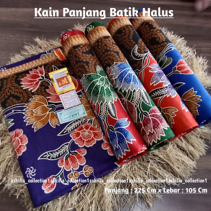 Kain Panjang Batik Halus TM / Kain Jarik Batik Halus / Samping Kebat Panjang