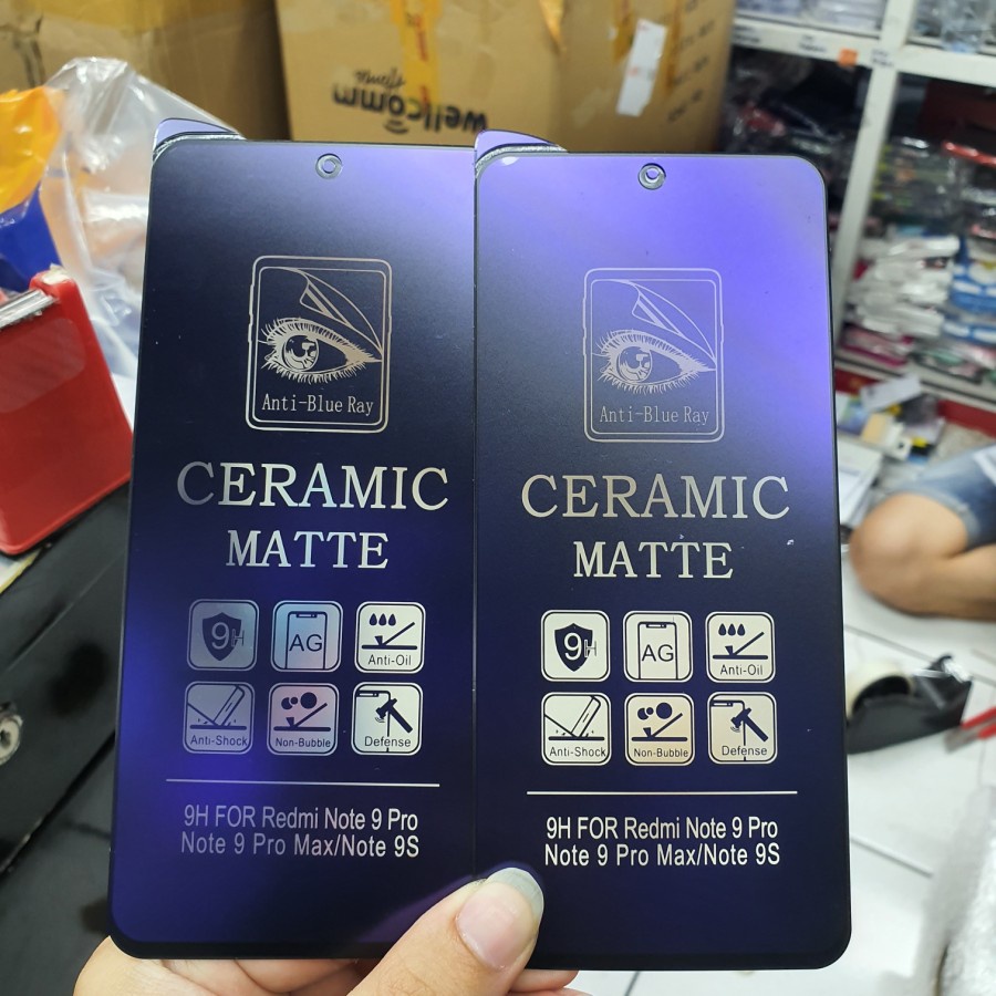 REDMI A1 10A 10 5G 10C 10 9 9A 9C 9T NOTE 9 9 PRO ANTI GORES CERAMIC BLUE LIGHT ANTI RADIASI MATTE ANTI MINYAK PELINDUNG MATA SCREEN GUARD PELINDUNG LAYAR FULL COVER REDMI10 REDMI 10 4G