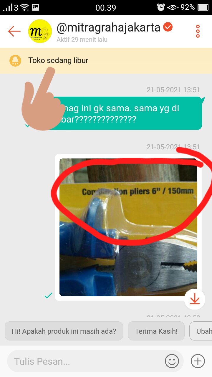 Tang Kombinasi American Tool 6 Inch 8956618 ⠀⠀⠀ Mgj