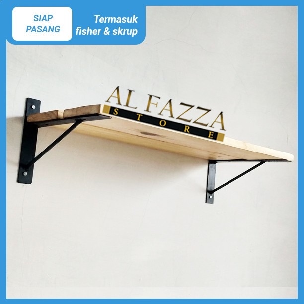 rak dinding ambalan kayu rak buku make up hiasan dekorasi