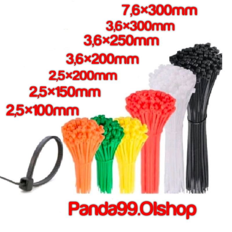 Cable Ties/ Kabel Tie Tis Murah Kuat/Kabel Ikat Variasi ⭐panda99⭐