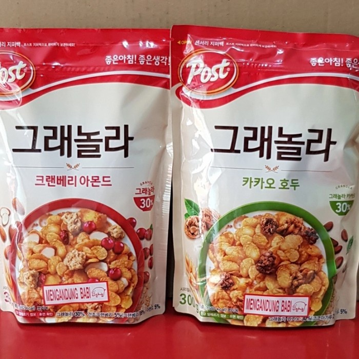 

Jual Post Granola Sereal Sehat Siap Santap Impor Korea 300 Gr - Non Halal - Cranberry
