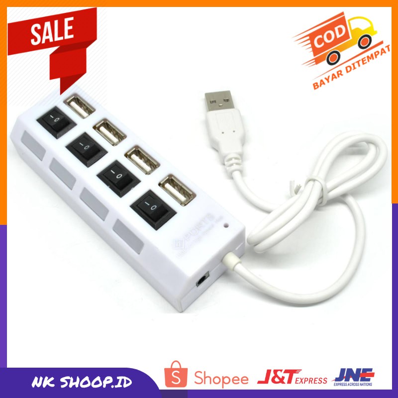 Usb Hub 4 Port Dengan Saklar ON OF Transfer Cepat Kualitas Premium