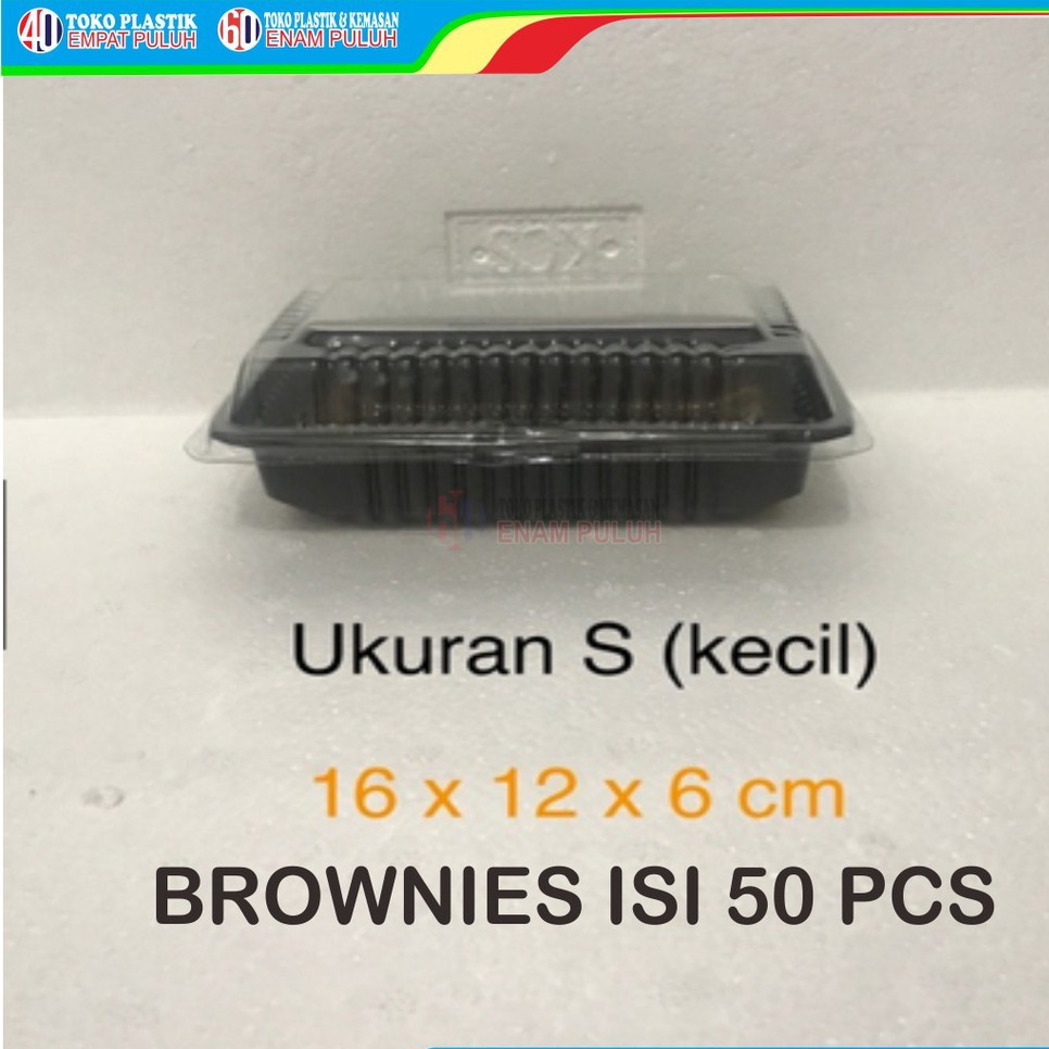 

Mika Brownies ukuran size s small kecil kue nasi bolu kotak