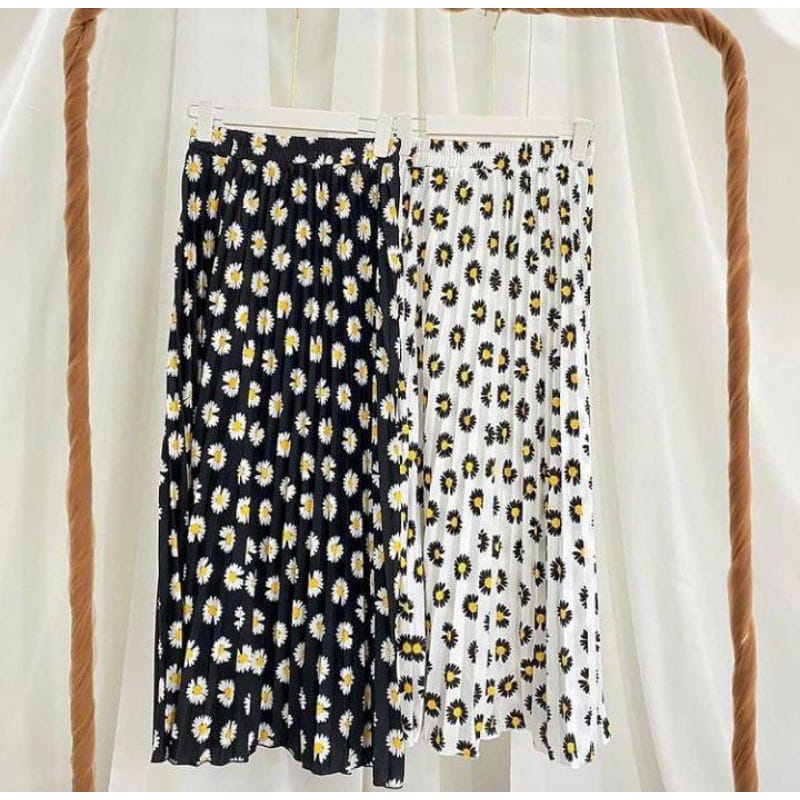 ROK PLISKET DAILY FLOWERS PREMIUM // ROK PLISKET PREMIUM MOTIF BUNGA // BAHAN HYGET PREMIUM-6