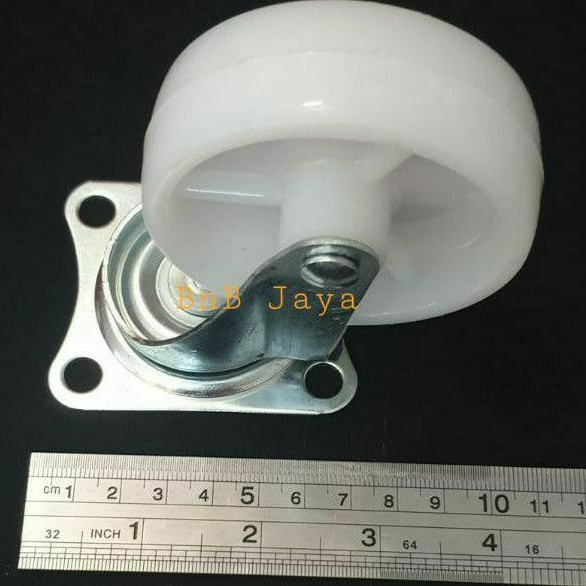 Jual Roda Nylon Plastik Ukuran Per Pc Mati Putar Troley Troli Nilon Putih Shopee