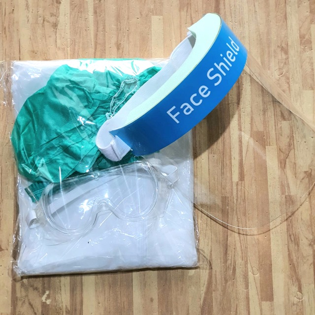 Paket APD hazmat non woven face shield