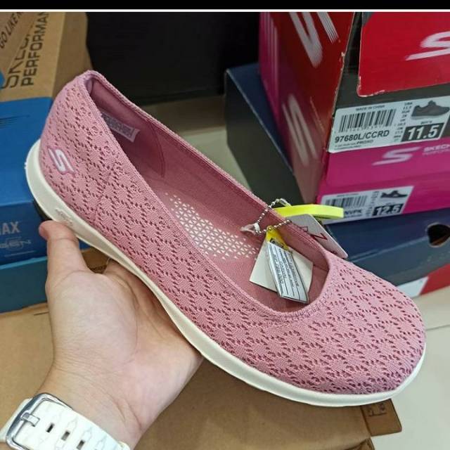 Skechers go walk lite, warna pink,  size 39,5