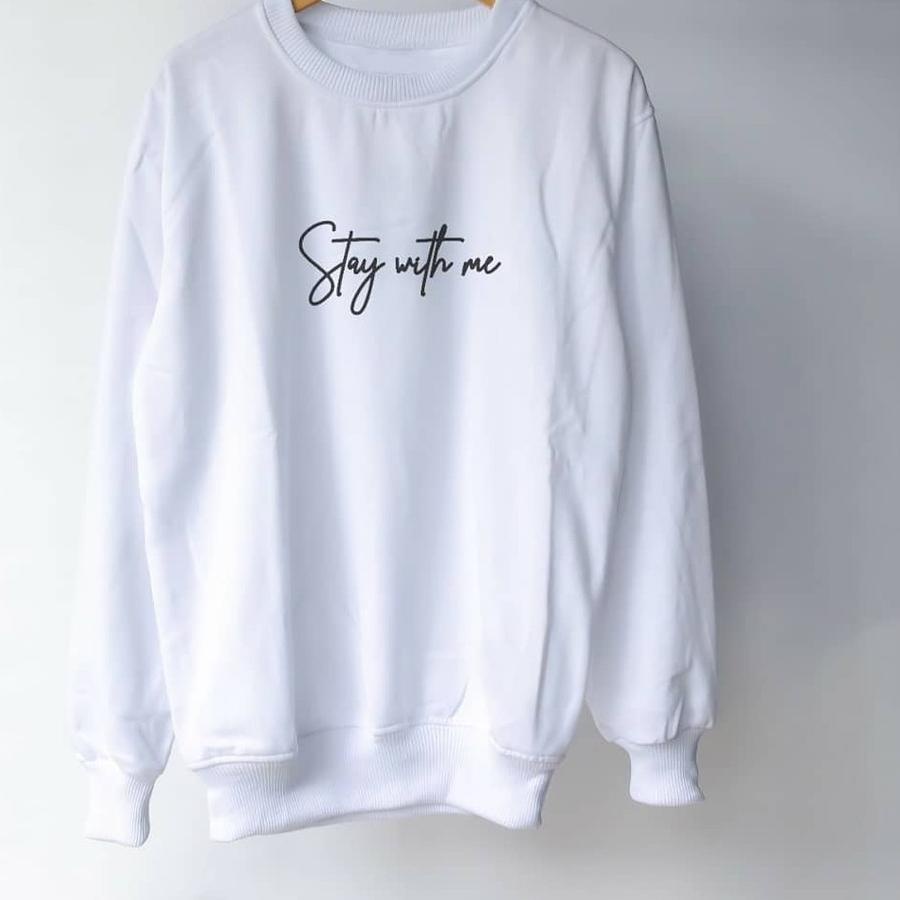 ¾ sweater kerah tinggi pria xxl crewneck pria murah keren putih jumbo suwiter pria distro original