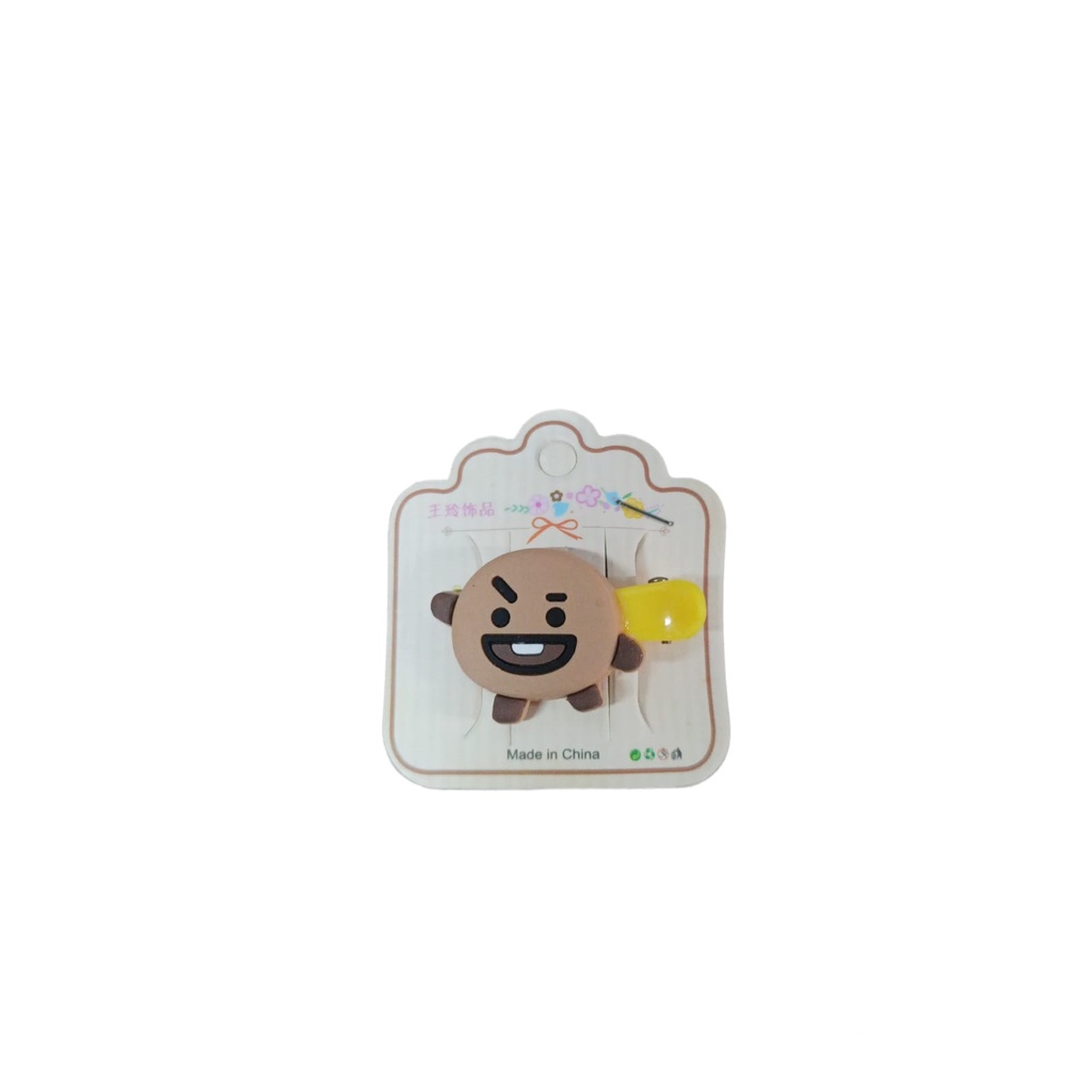 1PCS JEPIT RAMBUT ANAK SILICON KARAKTER LUCU BTS BT21-SHOOKY