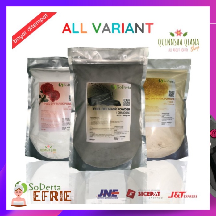 SODERTA PEEL OFF MASK ALL VARIANT 1KG MASKER WAJAH BPOM BUBUK KILOAN HOTTREND