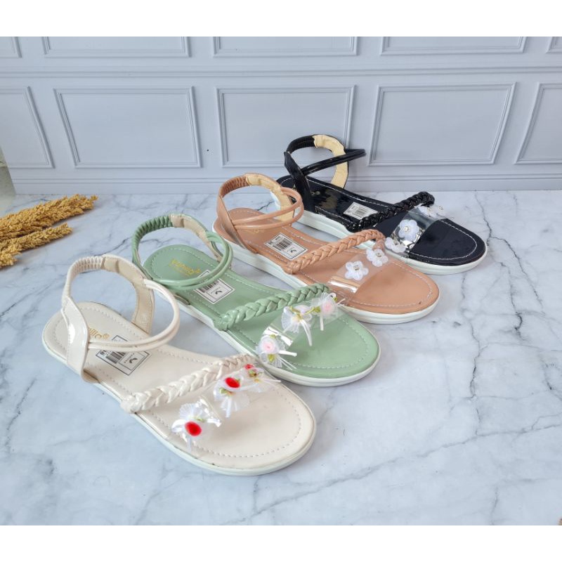 Jual Sendal Flat Shoes Sepatu Flat Tali Wanita Sandal Tali Flat Wanita