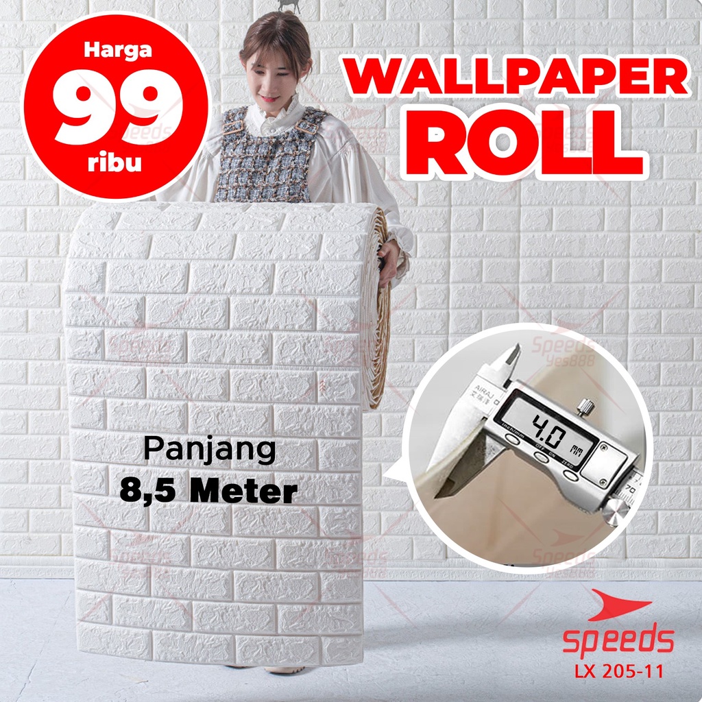 Rekomendasi Speeds Wallpaper Dinding Roll Walpaper Dinding Foam Pe Foam 3D Motif Bata Murah 205-11