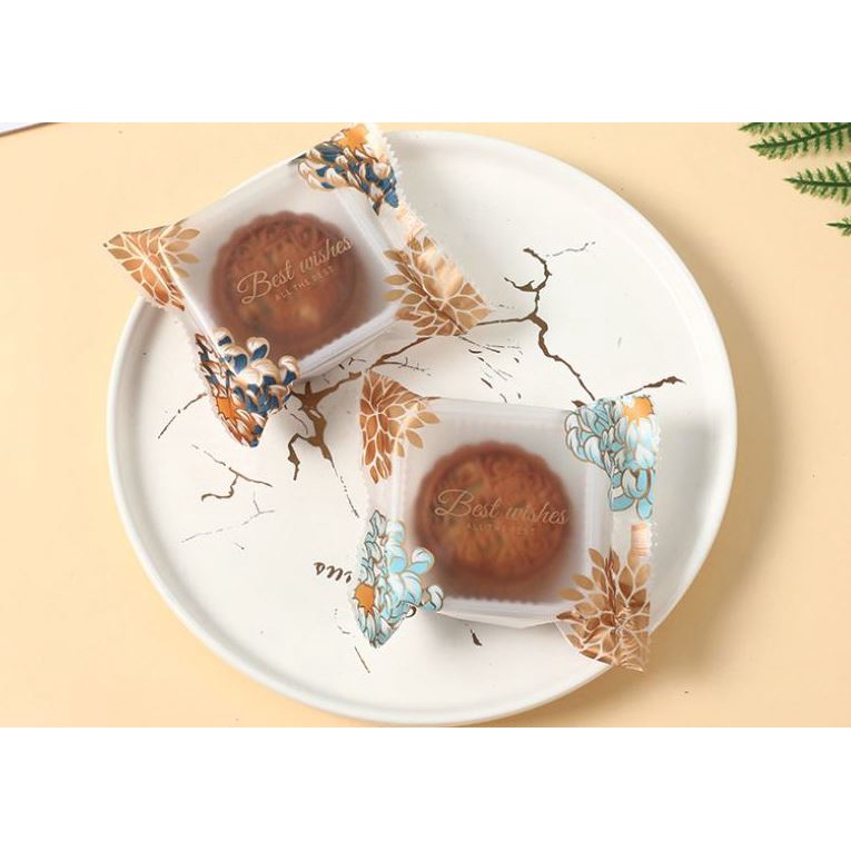 

100 pcs Plastik Cookies Permen Kue Coklat Mooncake 9x11 Best Wishes