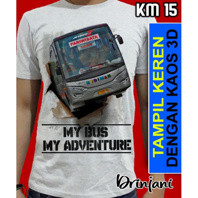 kaos baju bus bis / budiman / hang tag