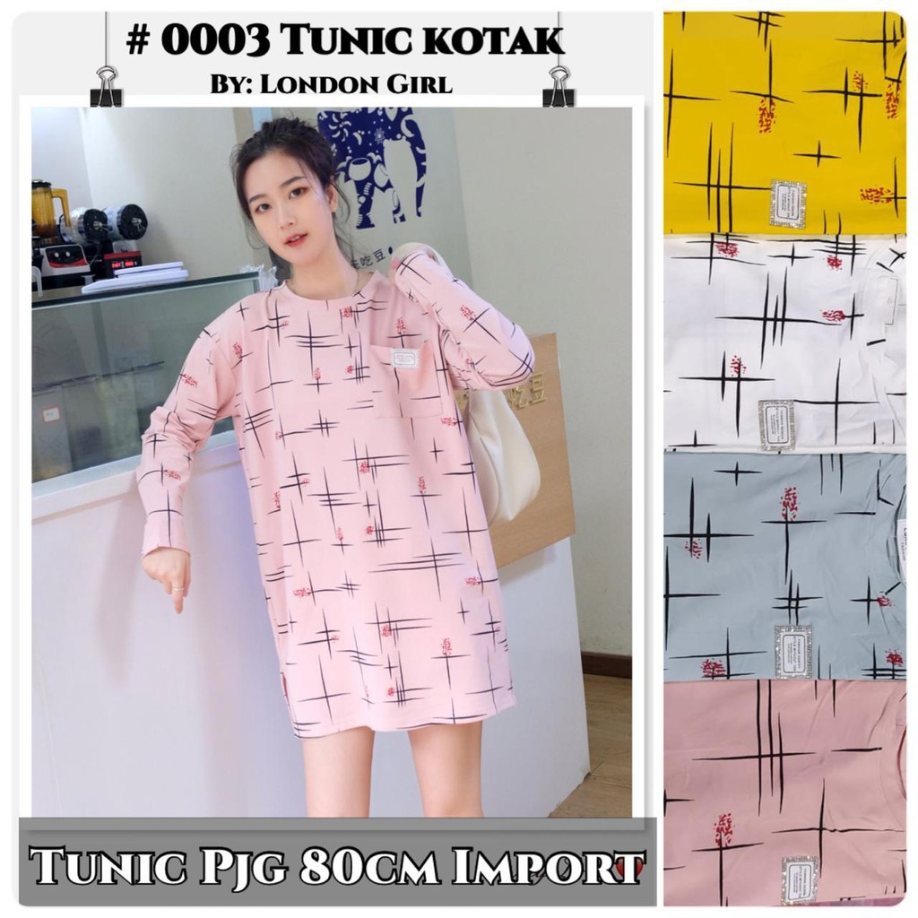 Atasan/Tunic Kotak Import Pj 80cm by London Girl 0003