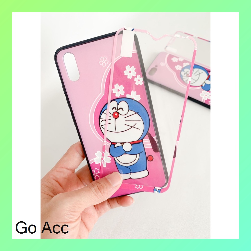 Softcase Tempered Glass karakter for Oppo A1k Realme C2 A31 A33/A53 A37/Neo 9 A3S/C1 A5S/A7/A12/A11K/2 pro/U1/U2 5/5i/5S/C3 C17/7i C12 C15 Samsung j2 Prime vivo y11/y12/y15/y17 y20/y20i/y20s/y12s y30/y30i/y50 y91/y95 y91C Redm1 3S,4A,5A,8A,9A,9C HCTG 20