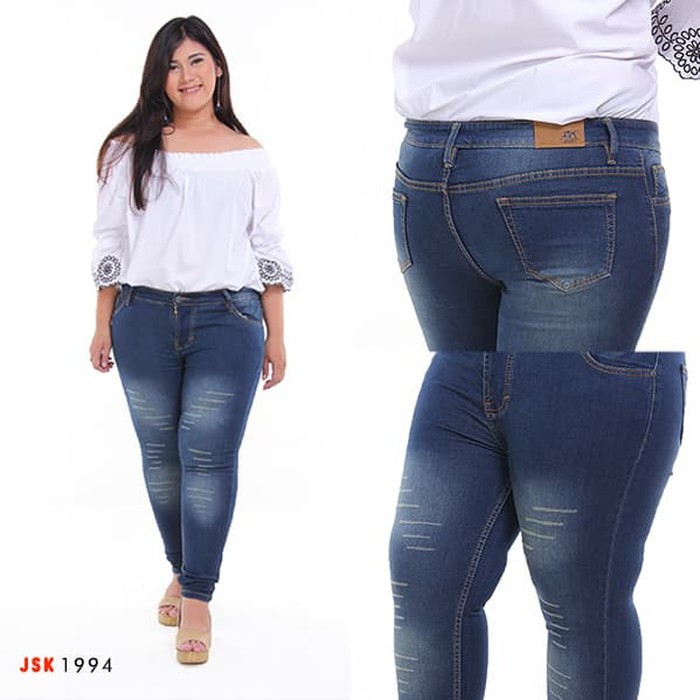 JSK 1994 - Big Size 31-34 Celana Wanita Laser JSK Jeans Bahan Premium