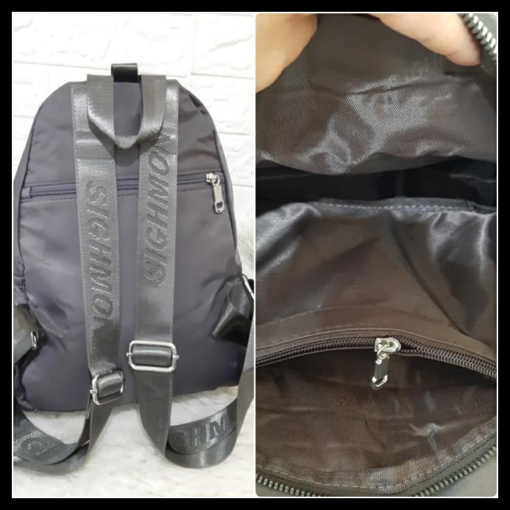 NEW STOCK SG1866 TAS RANSEL WANITA IMPORT MERK SIGHMON BORDIR - MARON PRODUK LARIS