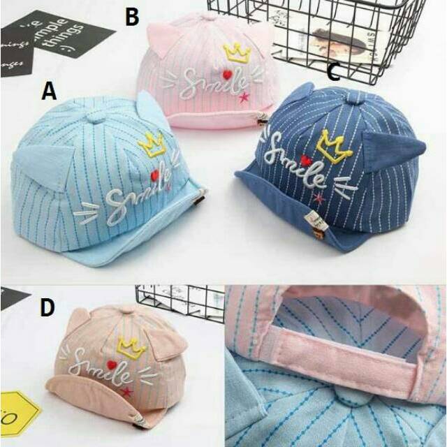 Gracia OS || Topi Anak Import Premium Smile with Crowd