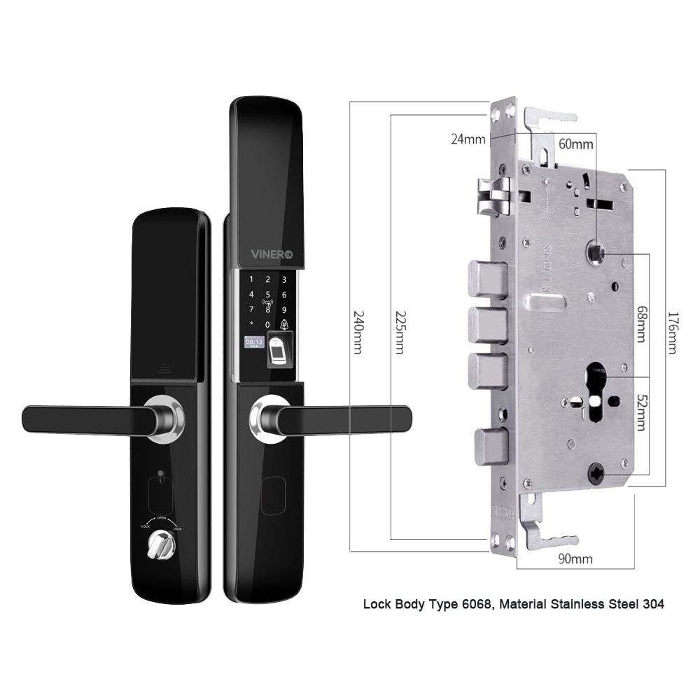 Vinero Astro Automatic Smart Lock Number HD Display With Doorbell