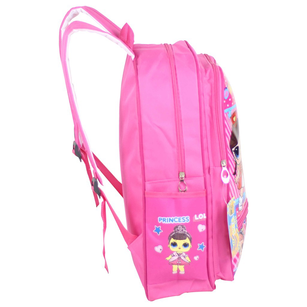 Tas Gendong Anak Perempuan LOL Pink Ransel Punggung Cewek TK SD Cantik Lucu Motif Kartun Keren Murah