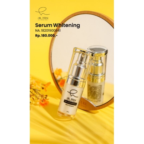 dr.hen serum whitening paket skincare bpom halal aman alami murah
