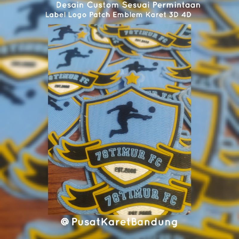 (Pusat Langsung)pembuatan Label Logo patch Emblem Karet Rubber Custom 3D 2Dimensi Grosir & Ecer
