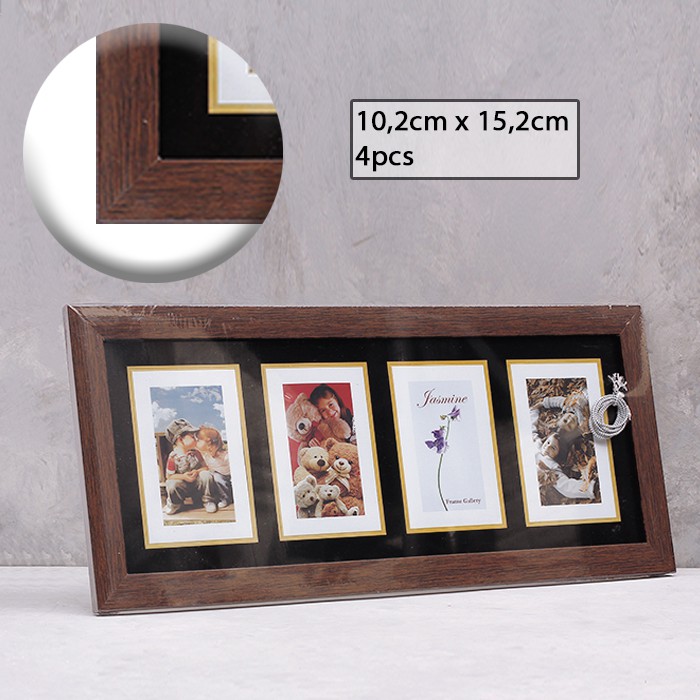 Frame Foto/ Bingkai Foto/ Pigura 4R Variasi Isi 4 Motif Ukiran dan Polos (SKU 111)