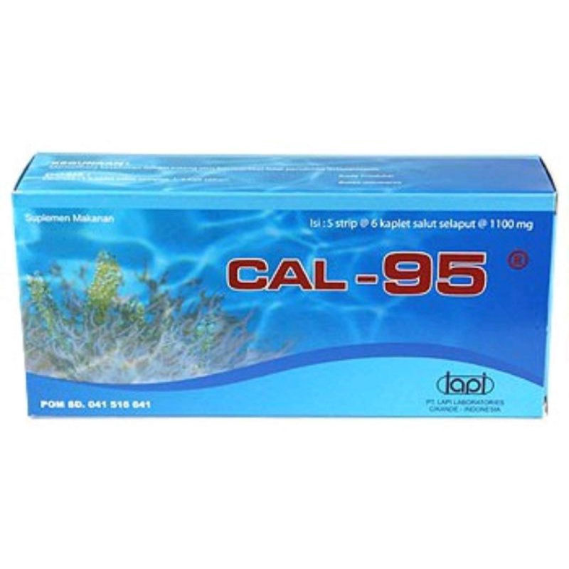 CAL 95 TABLET BOX /  suplemen calsium dan pertumbuhan tulang