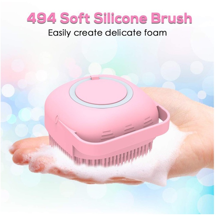 Dispenser Brush Silicone Sikat Penggosok Badan 2 in 1 Sikat Silikon Mandi