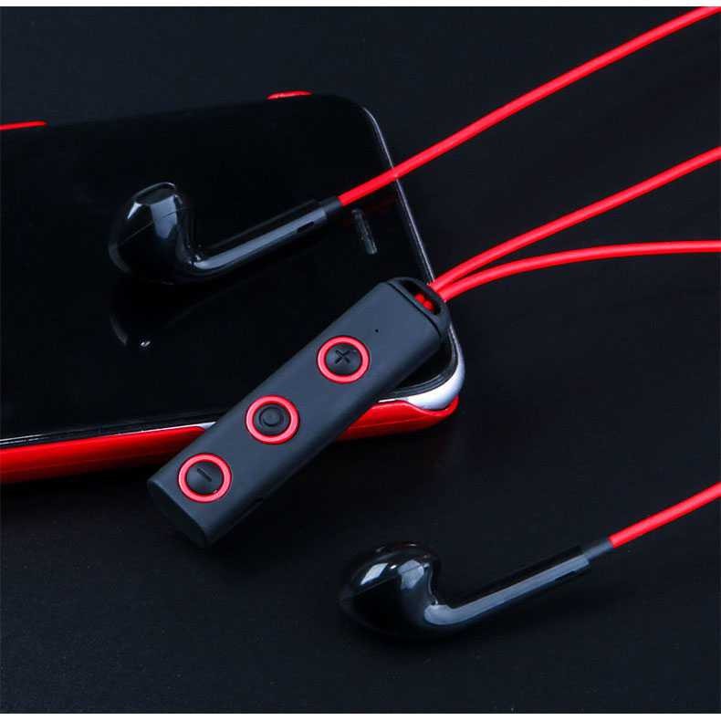 Best Seller ! Earphone Bluetooth V4.1 + EDR Sports dengan Neckband Magnetic