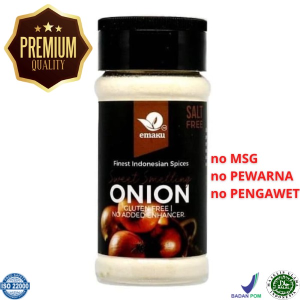 

Onion Powder / Bubuk Bawang Bombai / Bumbu Dapur Premium/Bumbu Dapur / rempah Indonesia 60g - Emaku