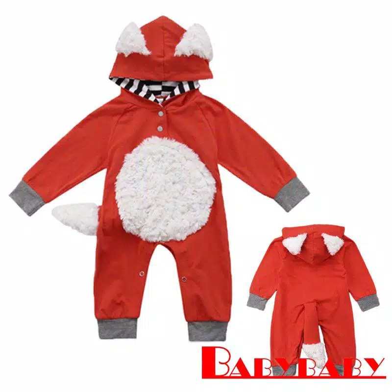 Cosplay Baby Kostum Bayi Baru Lahir Rubah Baju Monyet Jumpsuit