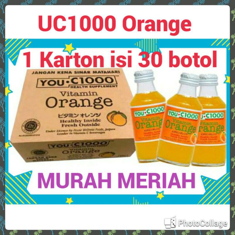 

You C1000 Orange Botol Kaca 140ml x 1 Karton isi 30 Botol