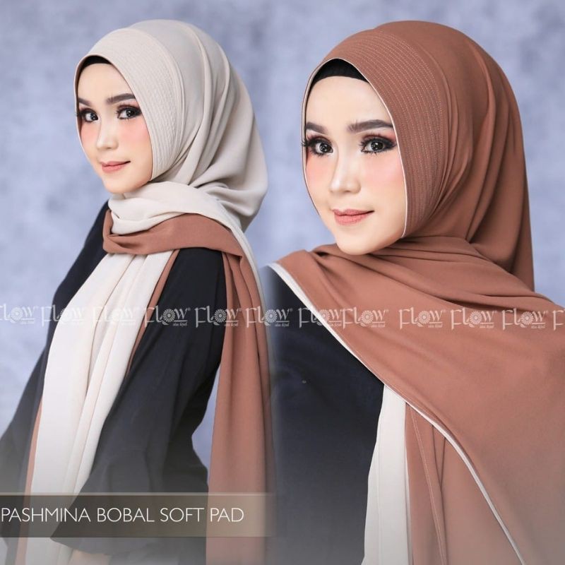 Hijab PASHMINA PED BOLAK-BALIK  2 Layer Ceruty Premium Babydoll