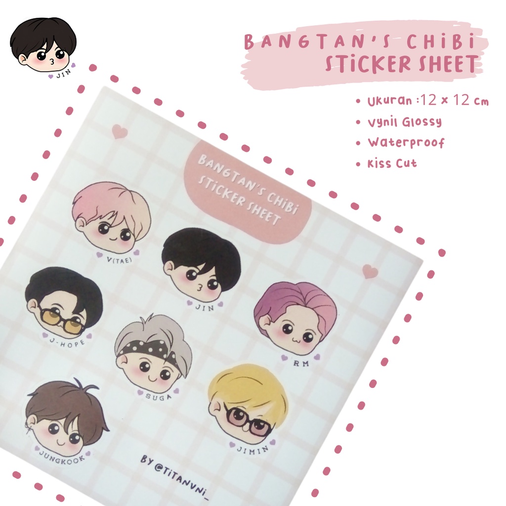 

BANGTAN’s CHIBI STICKER SHEET