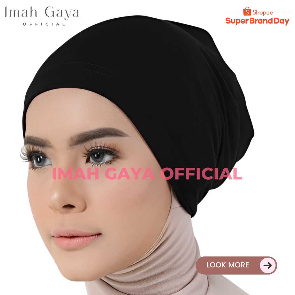 Ciput Kaos Rayon Premium Lembut Iner Kerudung Wanita Dewasa Polos Rayon Ciput Basic