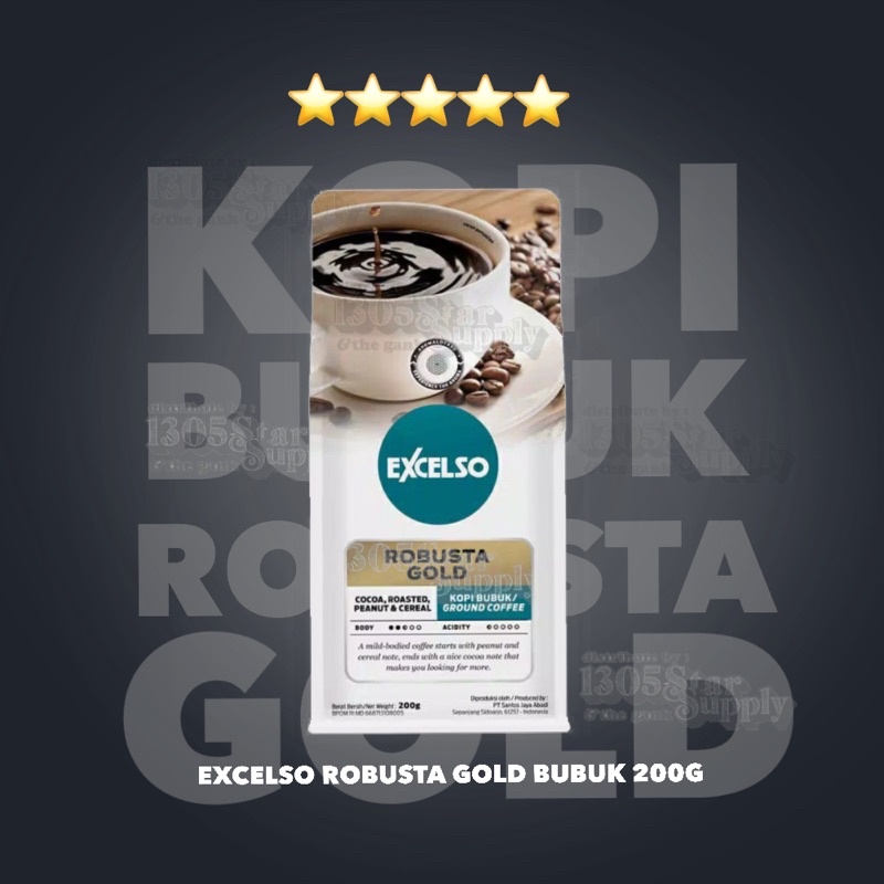 

KOPI excelso Robusta Gold 200 gr - Ground / Bubuk