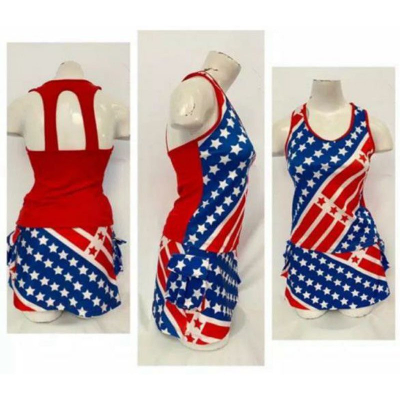 Baju senam / stelan bendera amerika