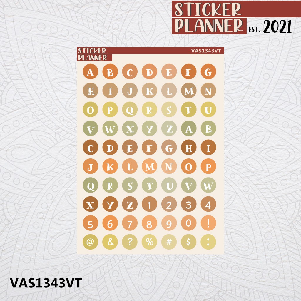 

Alphabet Round Shape Sticker Planner | Sticker Set, Bujo, Scrapbook, Journal, Aesthetic, polco, Cute