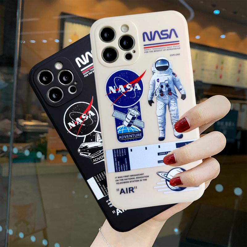 Soft Case Tpu Motif NASA Untuk iPhone 7 8 6 6s plus 11 XR X XS max 13 12 pro max SE 2020