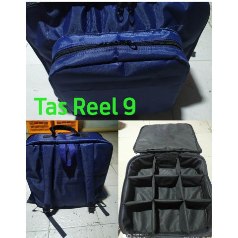 Tas Reel Pancing / Tas 9 Reel Pancing / Reel Case 9 Reel