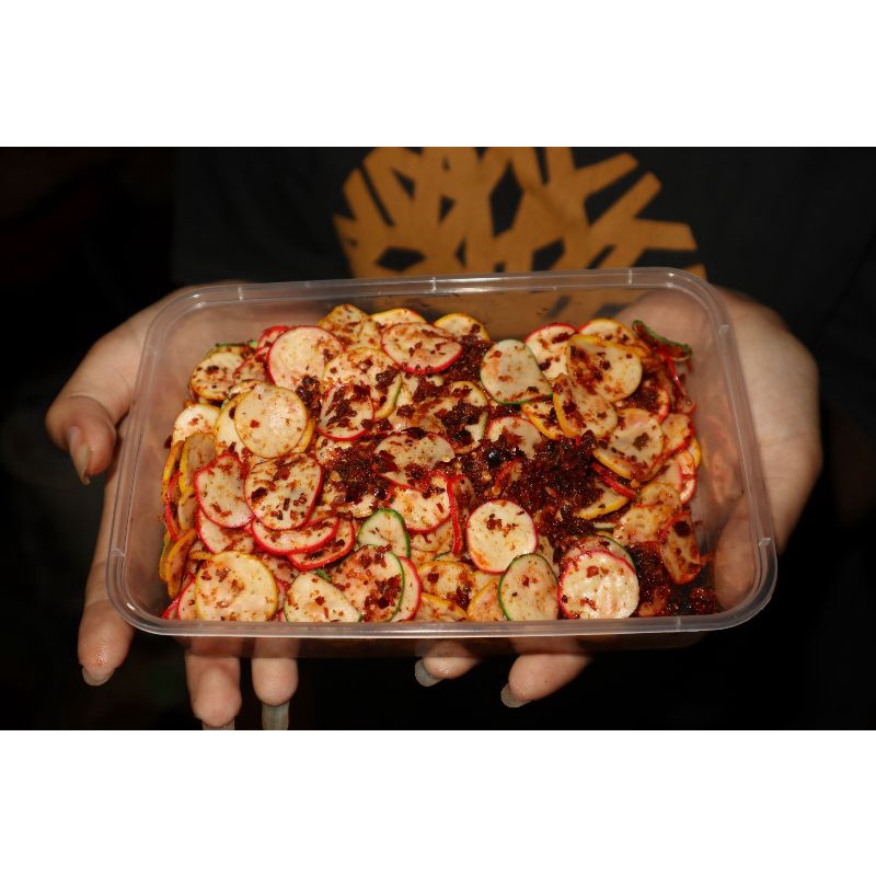 

Krupuk seblak pedas jeruk