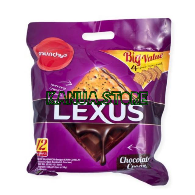 Munchy's Lexus Crackers Krim Cokelat 456 gr