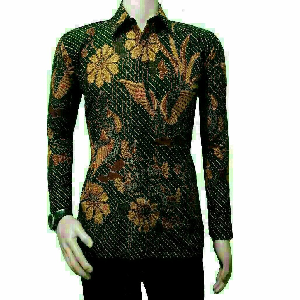 BSWART BATIK HRB026 Kenongo Hem Pendek Padi Pekalongan M L XL Batik Pria MURAH