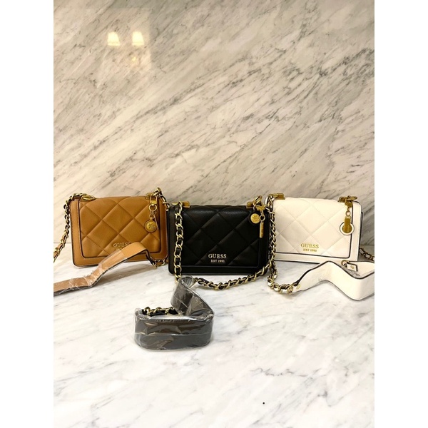 tas guess selempang sling bag gs tali rantai new collection