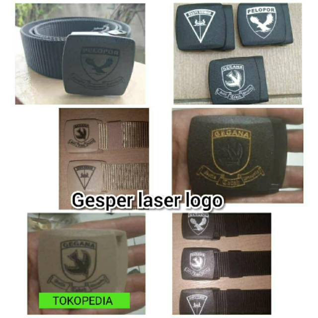 Gesper sabuk ikat pinggang Tactical laser Logo TNI Polri