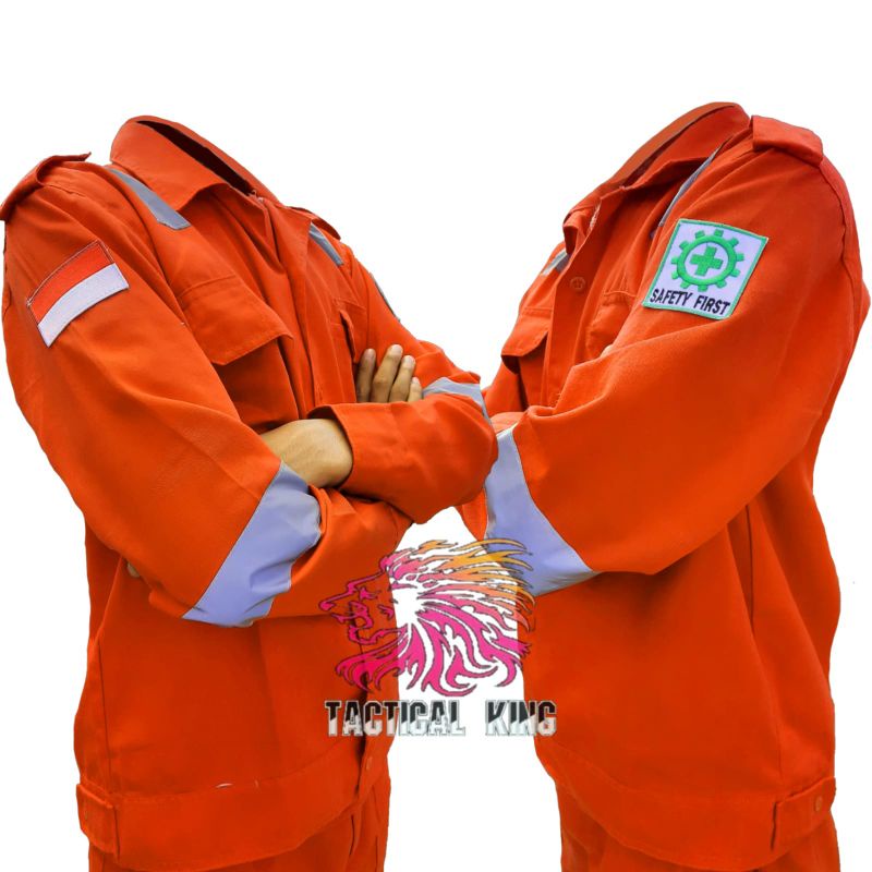 wearpack safety stelan Wearpack Coverall Safety/ Baju Bengkel/Seragam proyek/Seragam Lapangan