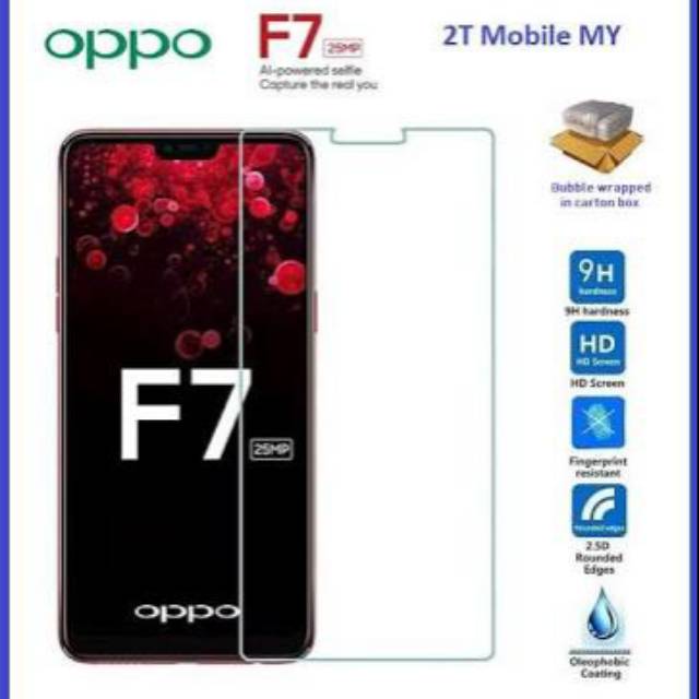 Tempered Glass Oppo F3 F3 plus F5 F7 A83 A71 A3s screenguard antigores kaca Temperglass